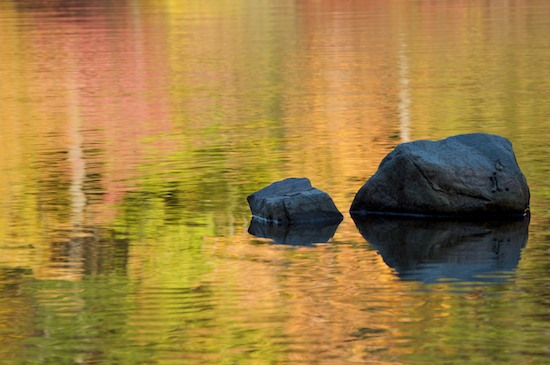 Autumn;Boulder;Fall;Geological;Geology;Gold;Gray;Green;Harriman State Park;Lake;New York;Orange;Pond;Red;Reflection;Reflections;Rock;Rock Formations;Rocks;Stone;Stones;Striation;Yellow